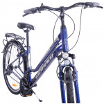 Trekingový bicykel Dámsky 28 Fuzlu Escape 3.0 Hliníkový Modrý